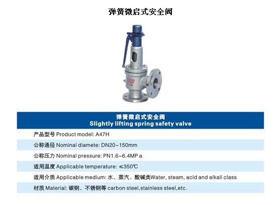 彈簧微啟式(shì)安全閥 彈簧微啟式安全閥