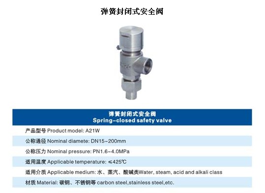 彈簧封閉式安全閥 彈簧封閉式安全閥(fá)
